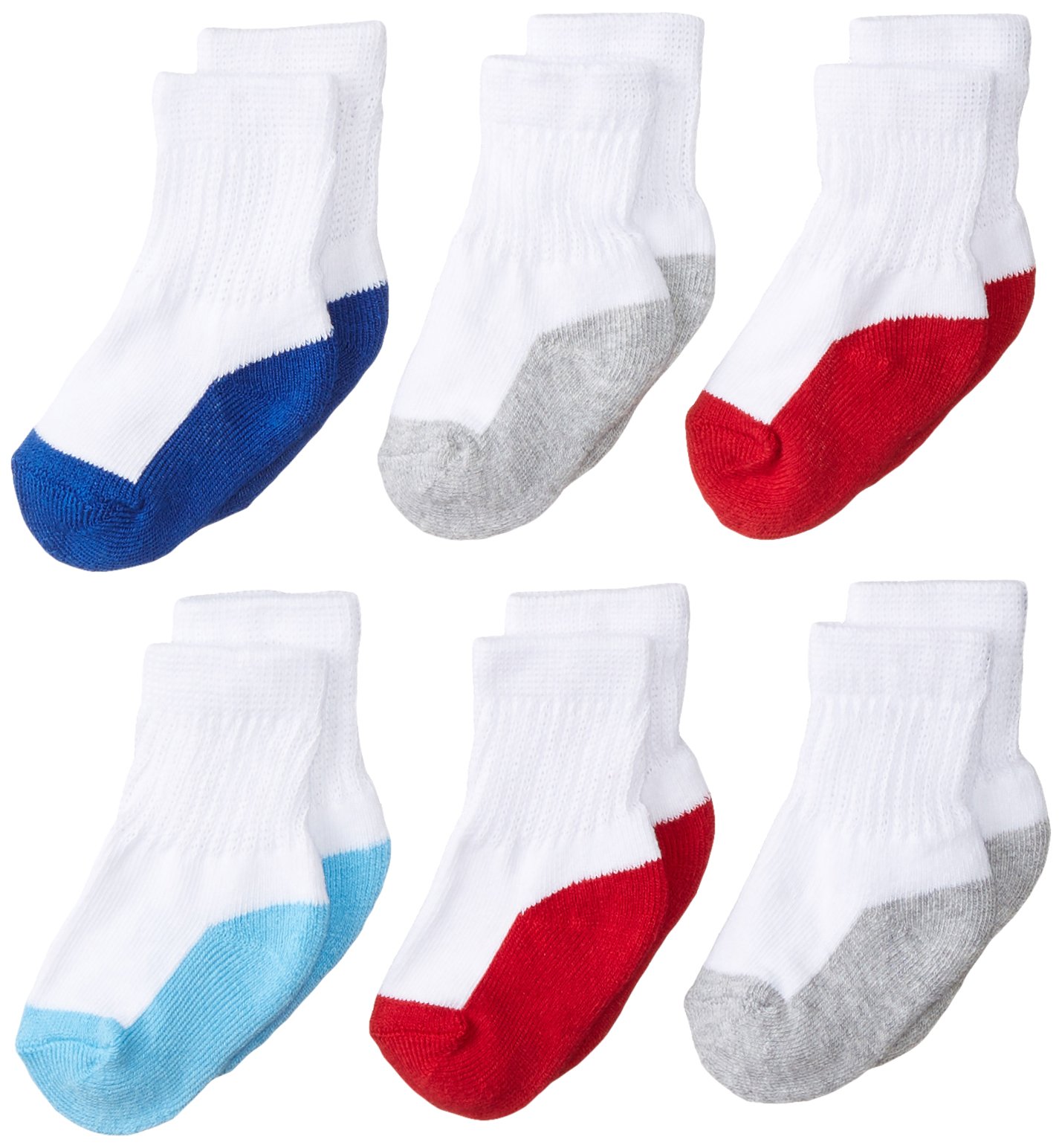 Fruit Of The Loom Baby Boy's 6 Pack Crew Socks