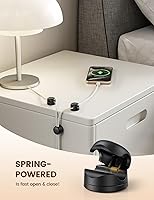 Vista 5 de Paquete de 6 Organizadores de Cables Giratorios, Clips de Cable de Resorte - Lamicall [Bloqueo de 1s] Soporte de Cables, Gestión de Cables