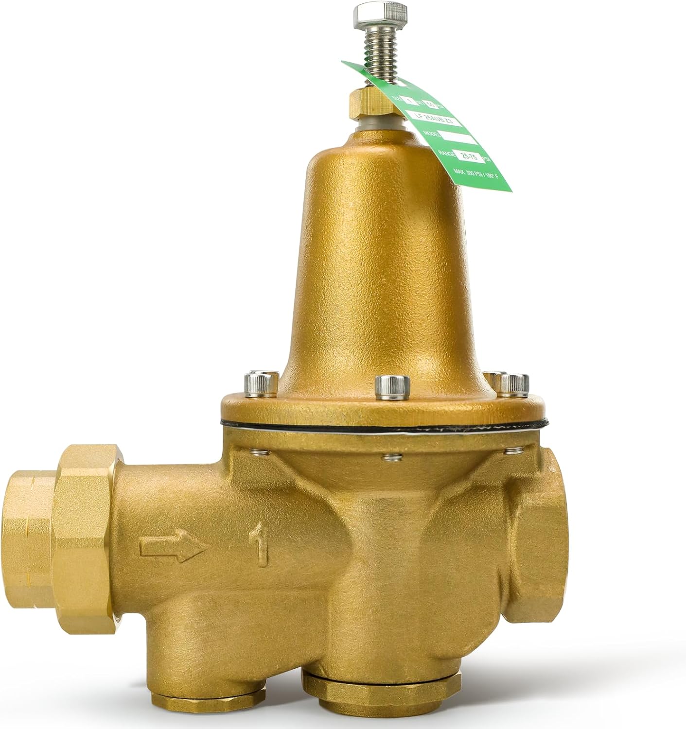 LF25AUB-Z3 1" Pressure Reducing Valve, Cast bronze alloy, NPT Female Threads, Adjustable 25–75 PSI, Polymer Seat, Maximum Working Pressure 300 PSI