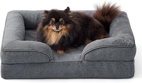 Miniatura 13 de Made4pet - Cama ortopédica para perro, sofá para perros pequeños, cojines de espuma de apoyo para mascotas con funda extraíble lavable, espuma de