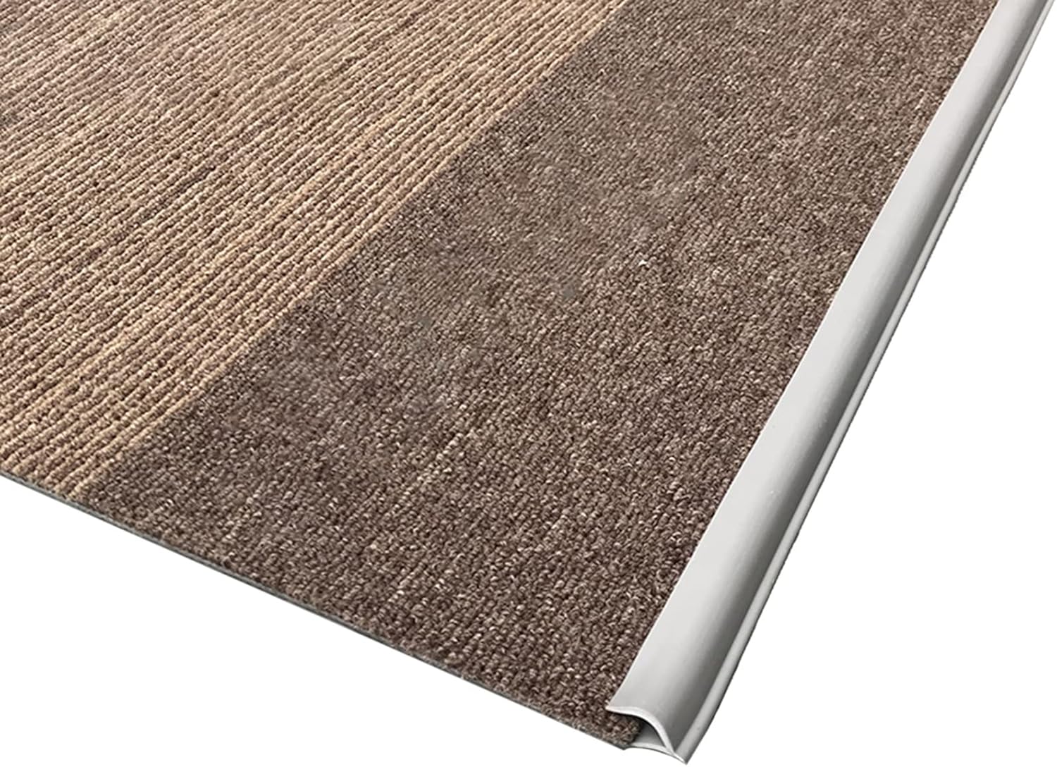 Door Strip Threshold Transition Strip Gray Carpet & Floor Trim Strip Rug Guard Strip, for Edging Floors and Carpets with A Height Less Than 6mm, 16ft/13ft/9.8ft/6.5ft/3.2ft L