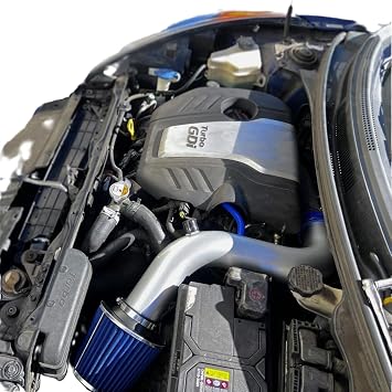 EMUNA COMPATIBLE PERFORMANCE AIR INTAKE SYSTEM KIT FIT FOR 2013-2017 Hyundai Veloster 1.6L L4 Turbo BLUE