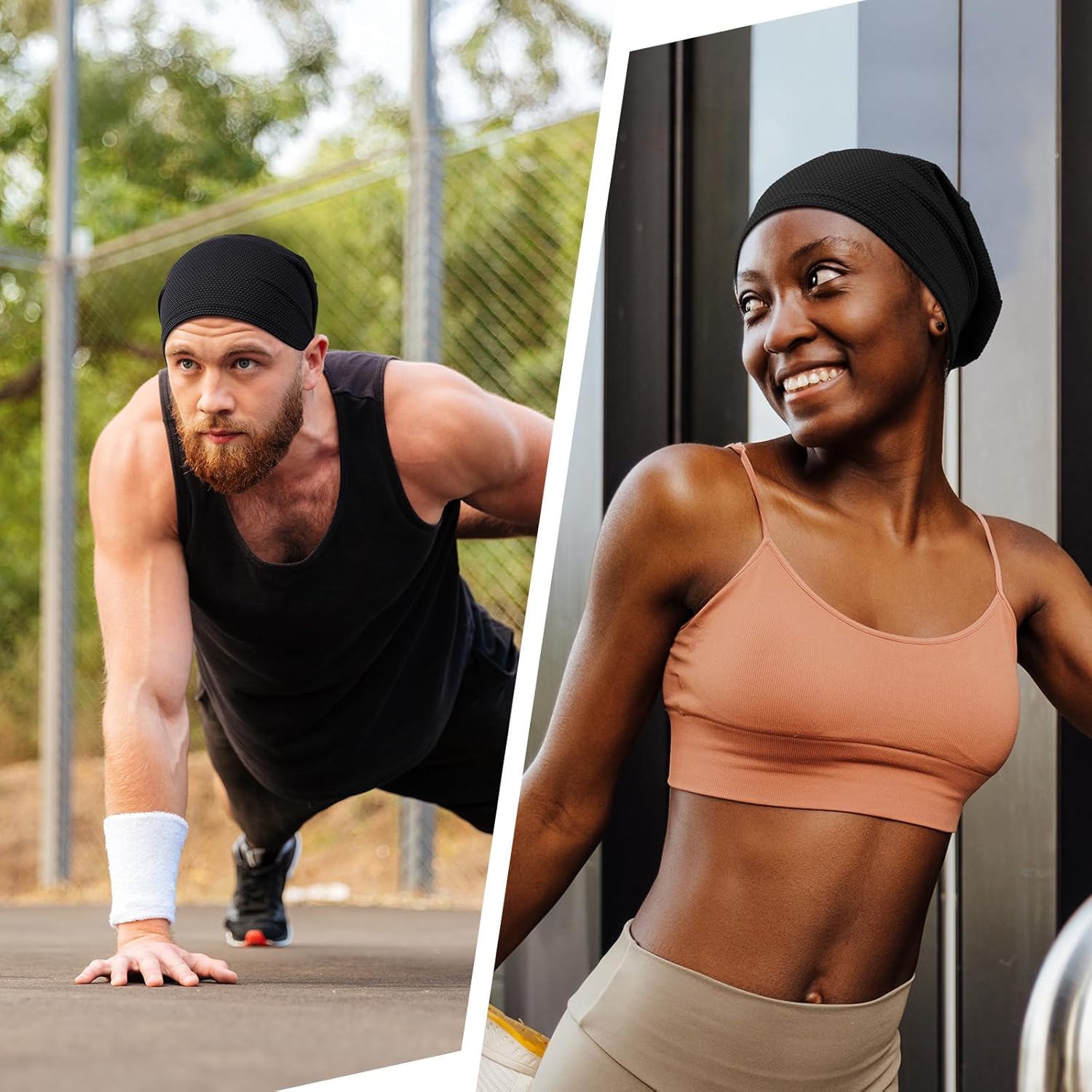 JenPen Cooling Skull Cap for Men Women, Breathable Quick Dry Helmet Liner Sweat Wicking Biker Cap for Running Cycling Sports - Image 3