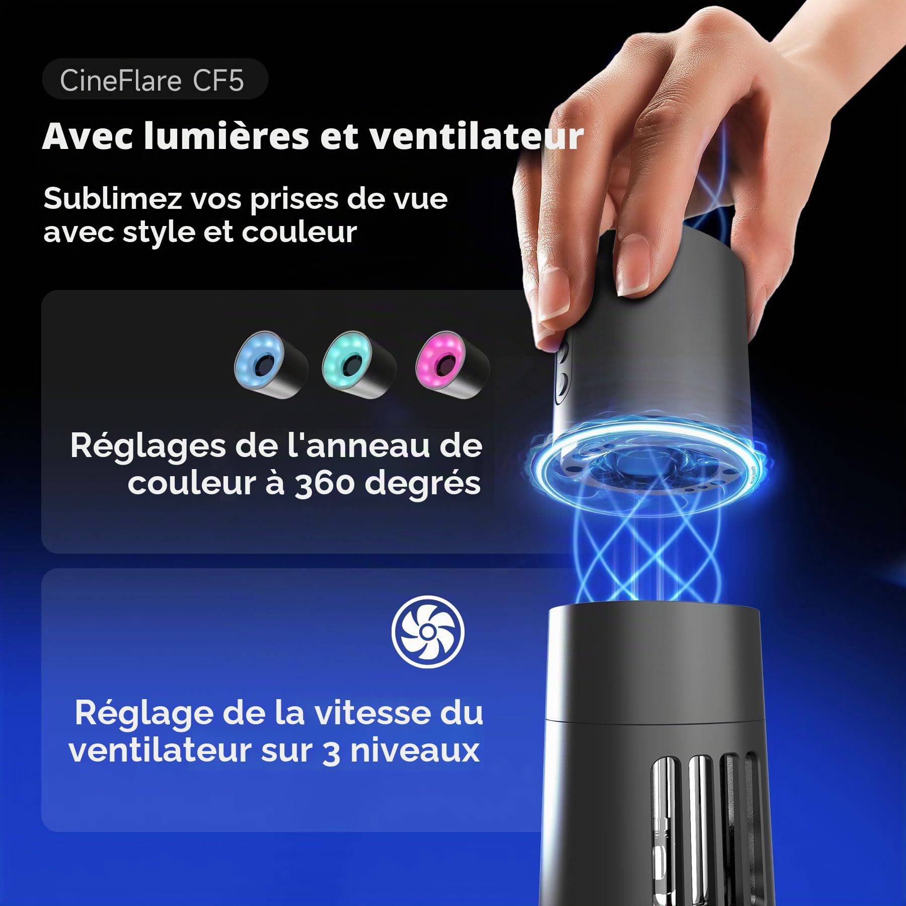 COLBOR CF5 40w mini Machine à Fumée Portable télécommandée sans fil