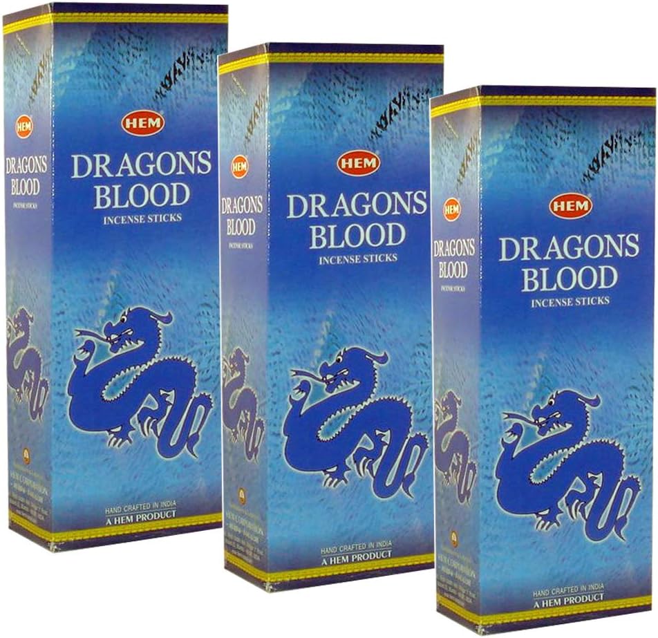 Hem Dragon's Blood Blue Incense, 3 Boxes - (360 Sticks per Order) Bulk Order
