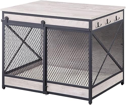 Miniatura 1 de unipaws Muebles estilo jaula para perros medianos con puerta corredera para perros medianos, perrera estética para interiores, moderna y decorativa