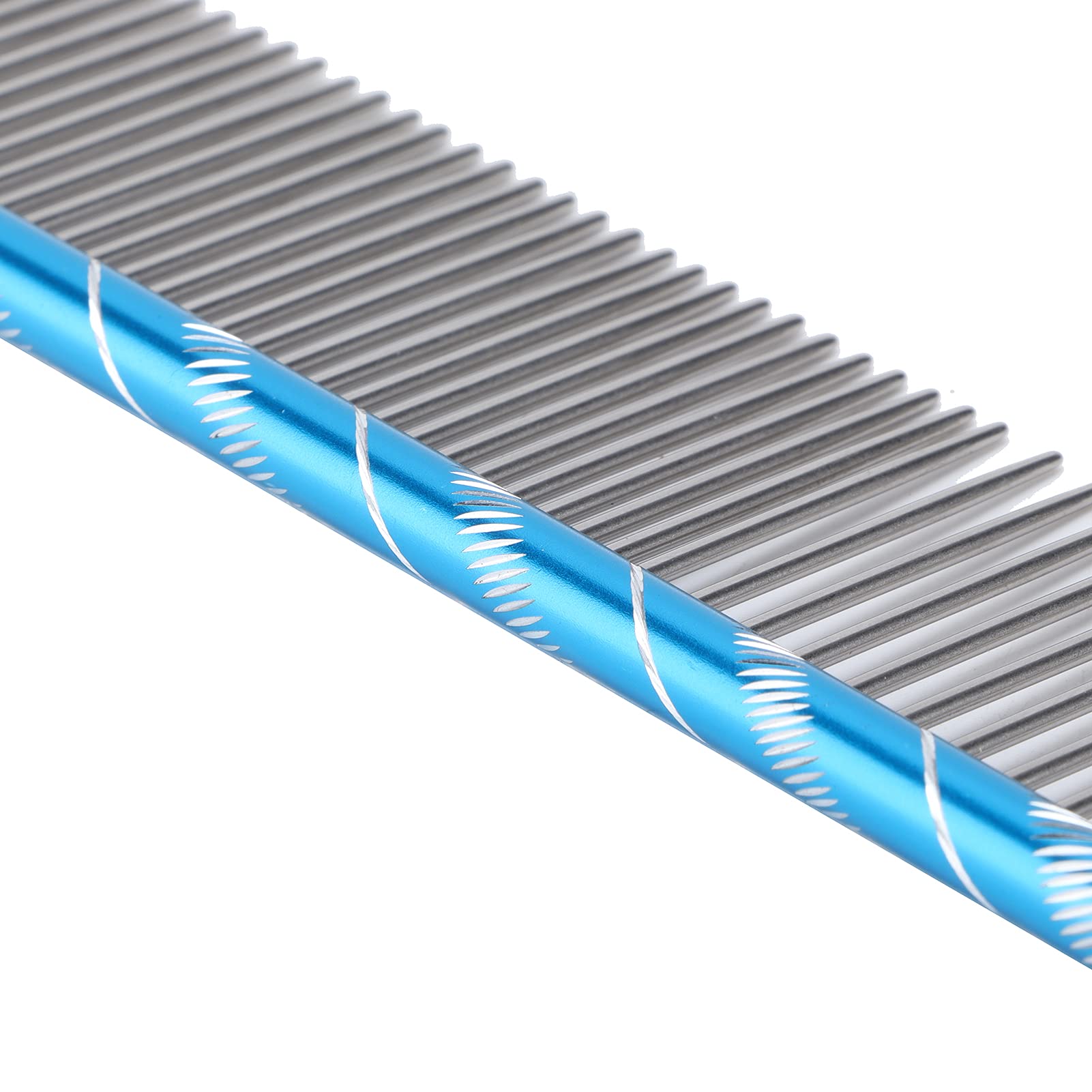 Gavigain Dual Density Pet Comb, Stainless Steel Teeth, Ergonomic Anti Slip Handle, De Shedding, Grooming Tool for Dogs and Cats