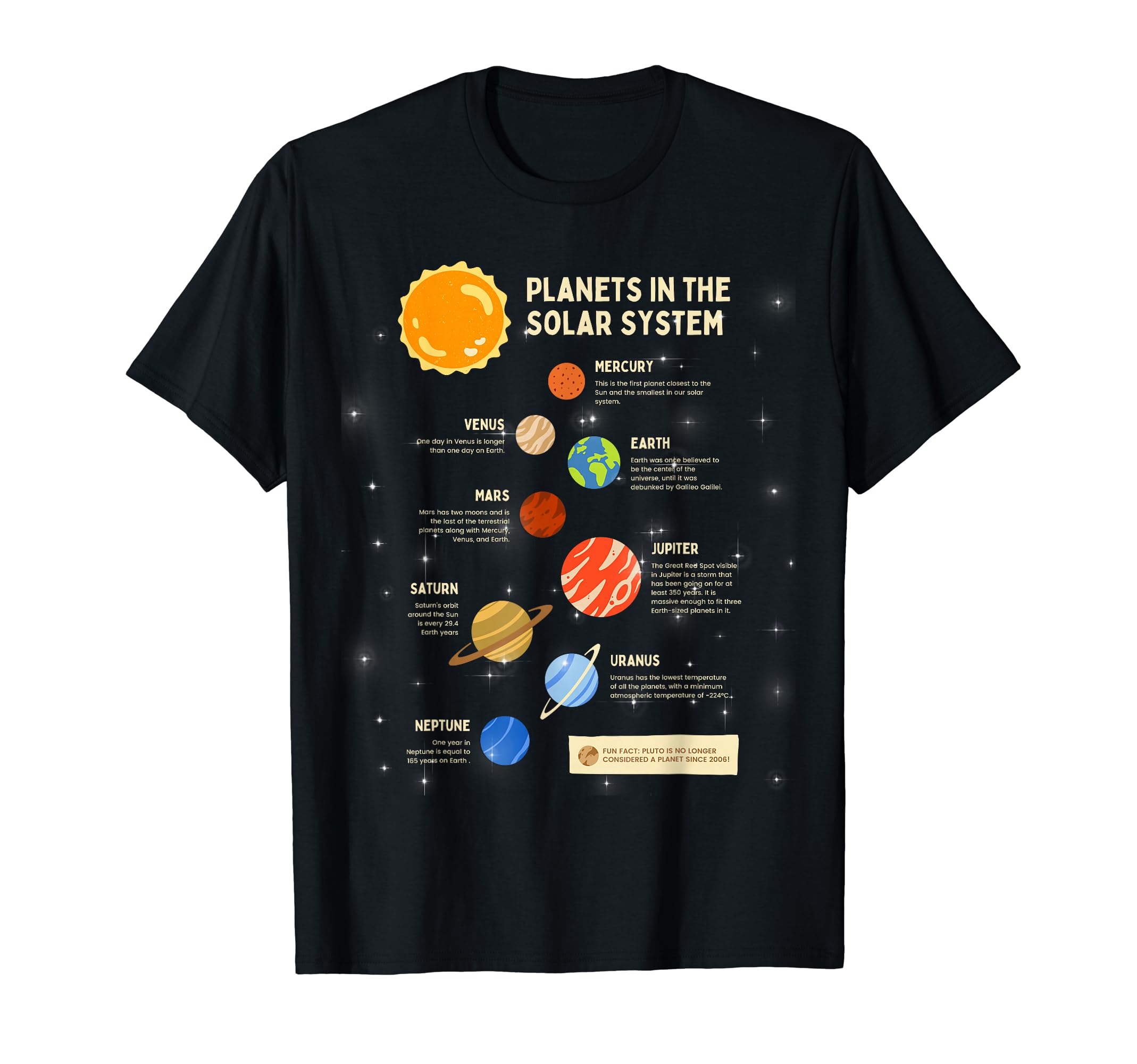 Amazon | 惑星 太陽系 宇宙 科学 男の子 女の子 キッズ Tシャツ | T 