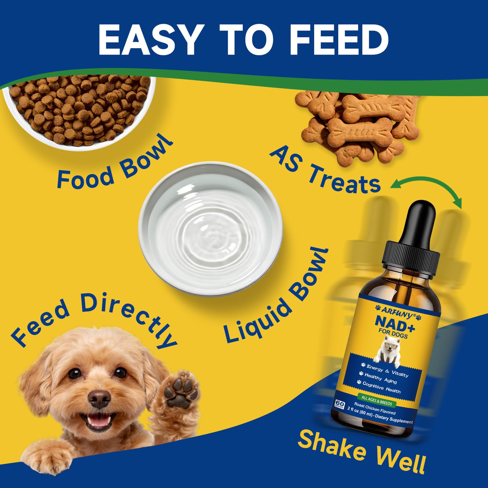 NAD+ Longevity Supplement for Senior Dogs, Vitality, Cognitive Health, 60ML — Amazon image 8