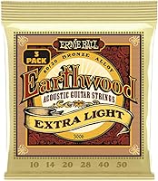 Vista 20 de Ernie Ball - Cuerdas personalizadas para guitarra acústica Earthwood Rock & Blues de bronce 80/20, paquete de 3, calibre 10-52 (P03008)