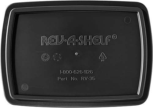 Miniatura 4 de Rev-A-Shelf Contenedor de repuesto negro de 35 cuartos de galón