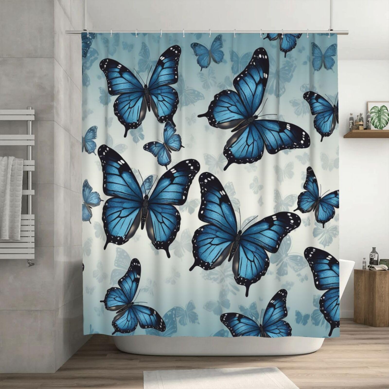 Rideau de douche imperméable salle de bain grand format 182x182 cm épais
