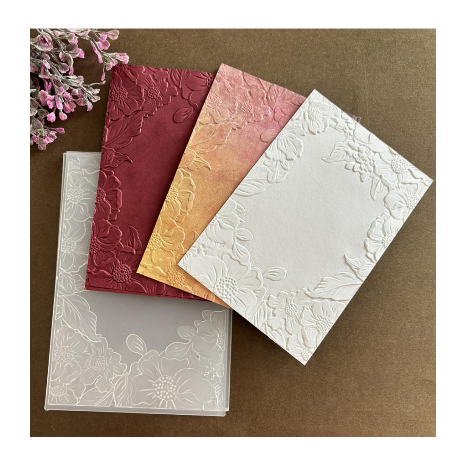 Qoiseys 3D Textured Grass Border Plastic Embossing Folders for Card Making,Embossing Template Paper Card Embossing Stencil for DIY Scrapbooking Photo Album Card Paper Craft Decoration (17)