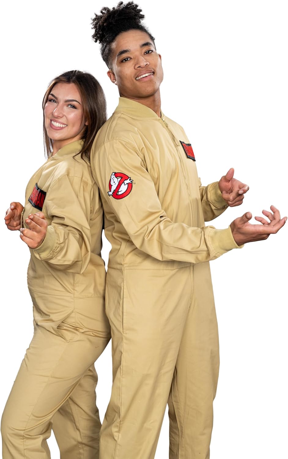Mad Engine Ghostbusters Adult Costume Zip up Jumpsuit with 4 Interchangeable Patches - Image 2