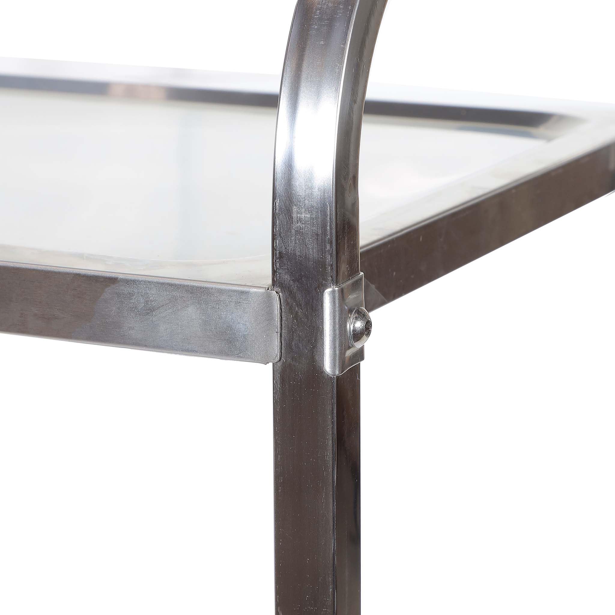 Wiltec Carrello portavivande in acciaio inox 2 ripiani freni max 150kg Carrello da cucina