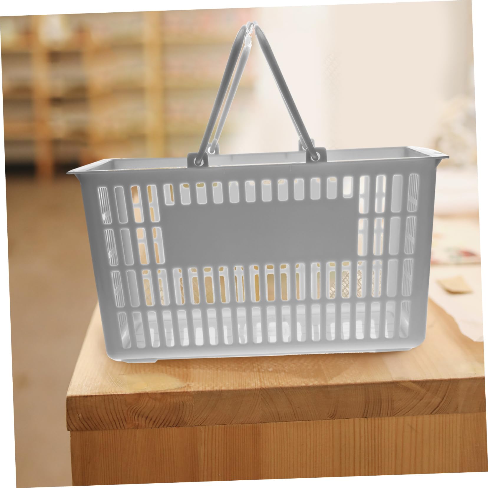 SOLUSTRE Einkaufskorb aufbewahrungsdose storage boxes storage baskets cosmetic organisers Modeerscheinung Kosmetik Korb aus Kunststoff Picknickkorb kleiner Korb Aufbewahrungskorb Plastik