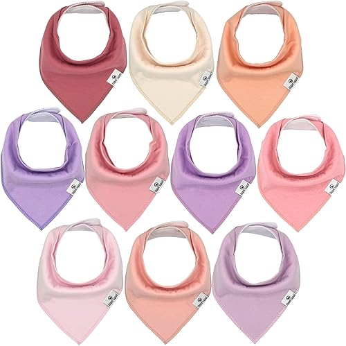 Miniatura 21 de DiaperSquad's Baby Bibs for Drooling and Teething, Bibs for Boys, Baby Girl - Solid Cotton Baby Drool Bibs Neutral