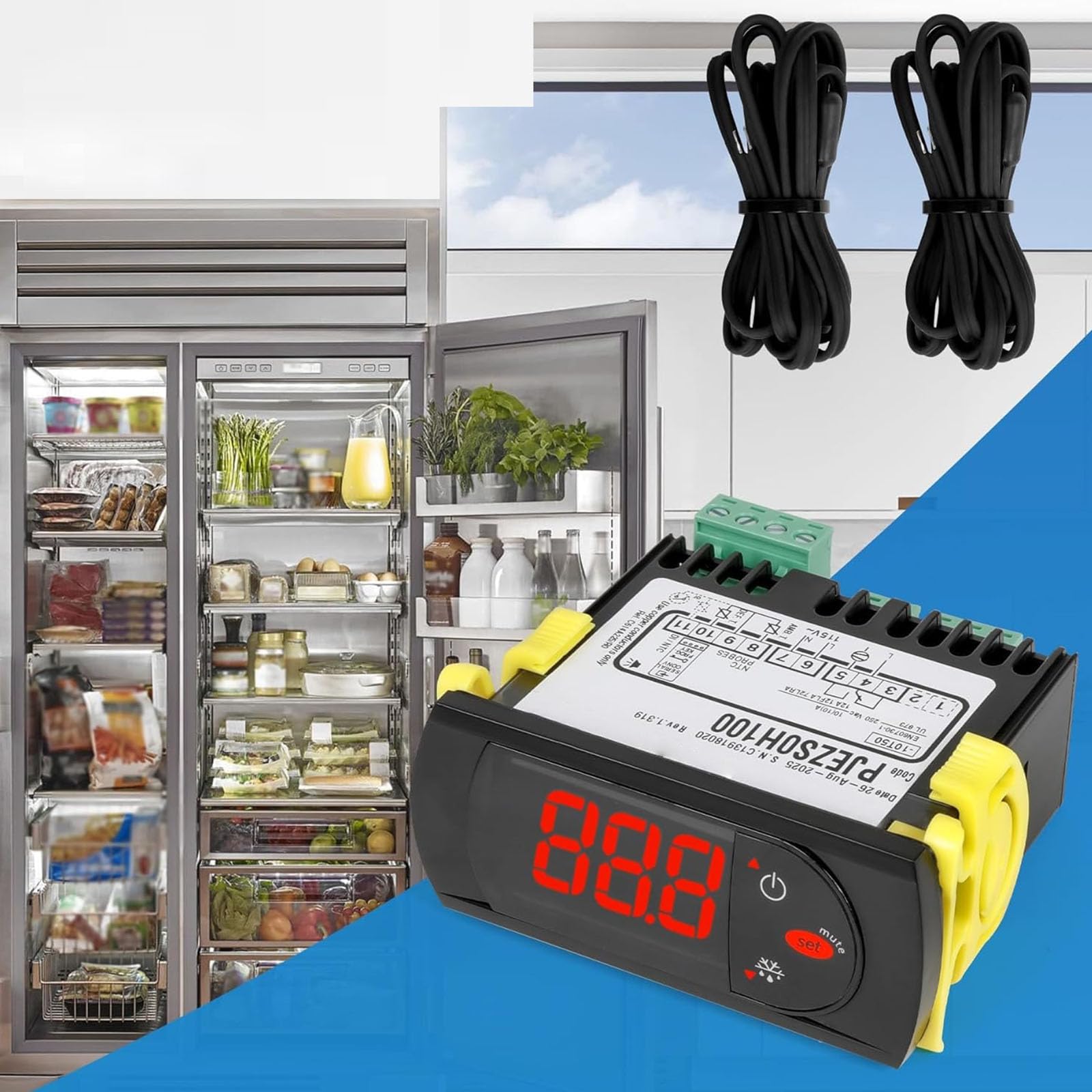 Unité de contrôle de température Industrielle avec Temps de réponse Rapide Thermostat numérique Parfait pour Les Applications de Stockage des Aliments Thermostat numérique pour réfrigérateur