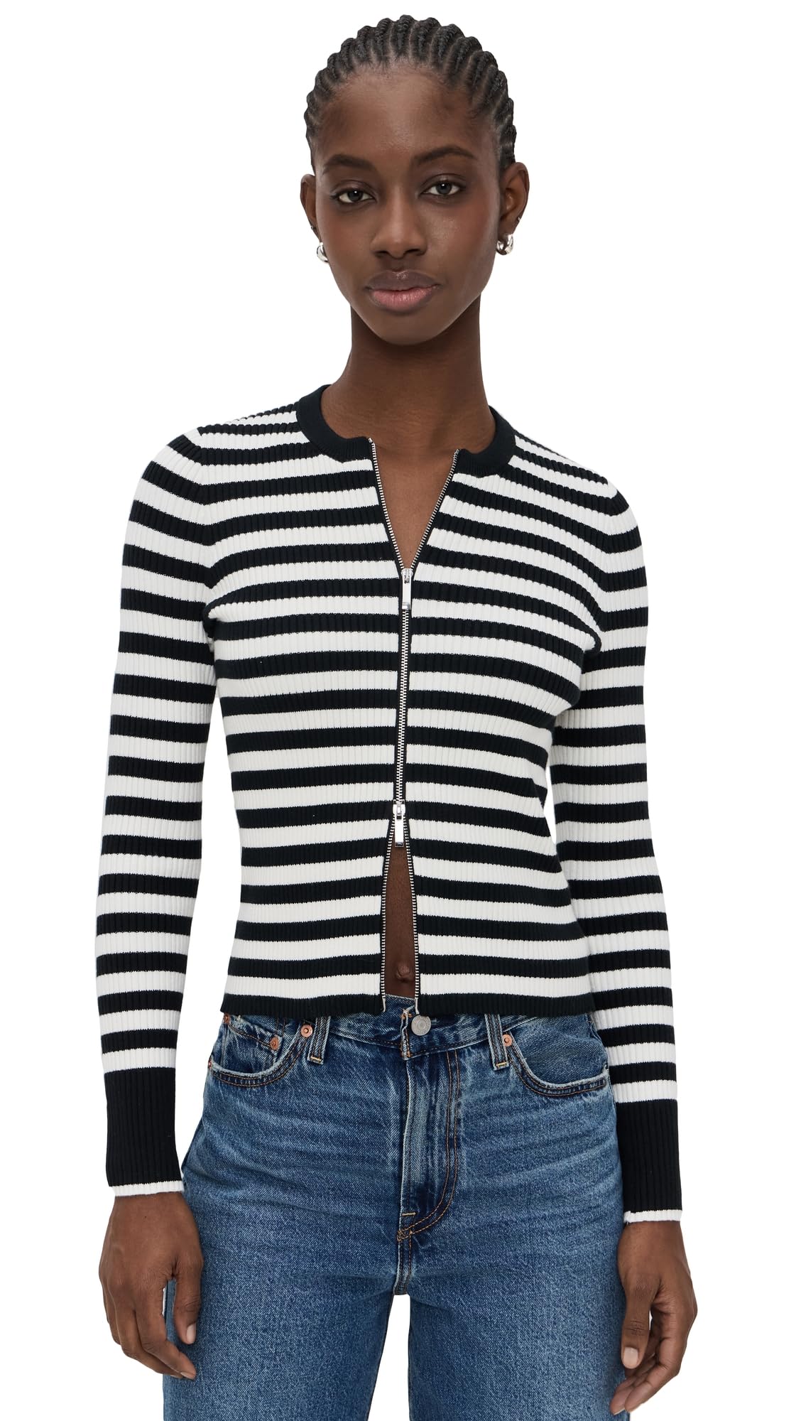 Madewell Womens London 2 Way Zip Cardigan