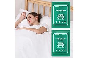 Disposable travel bedding set for vacation rentals and hotels