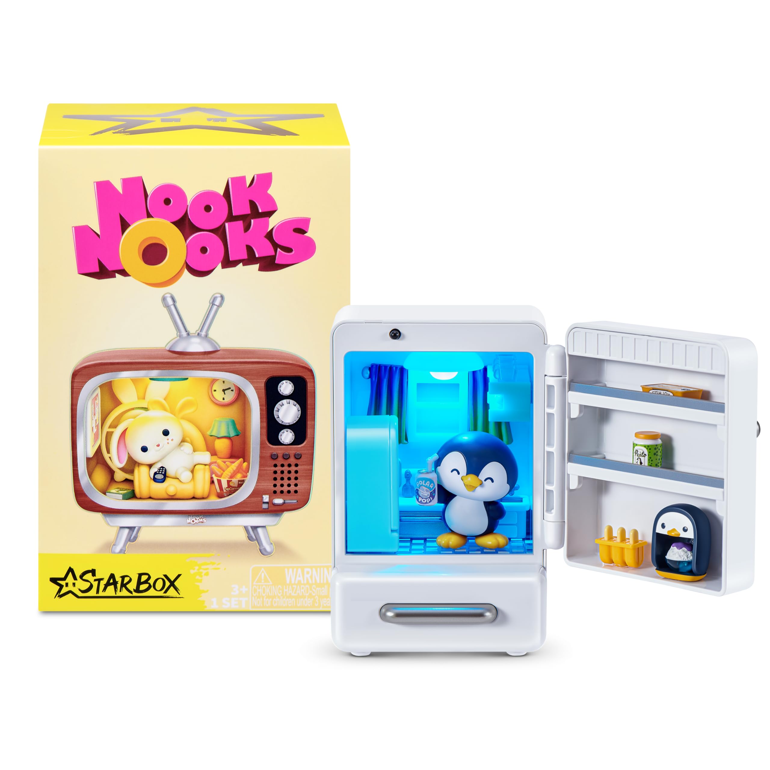 Nook Nooks Starbox Series 1 Blind Box Collectible by Starbox - Mini Collectible Animal Figurines with Themed Scenes and Surprise Accessories, Toy for Ages 3+.