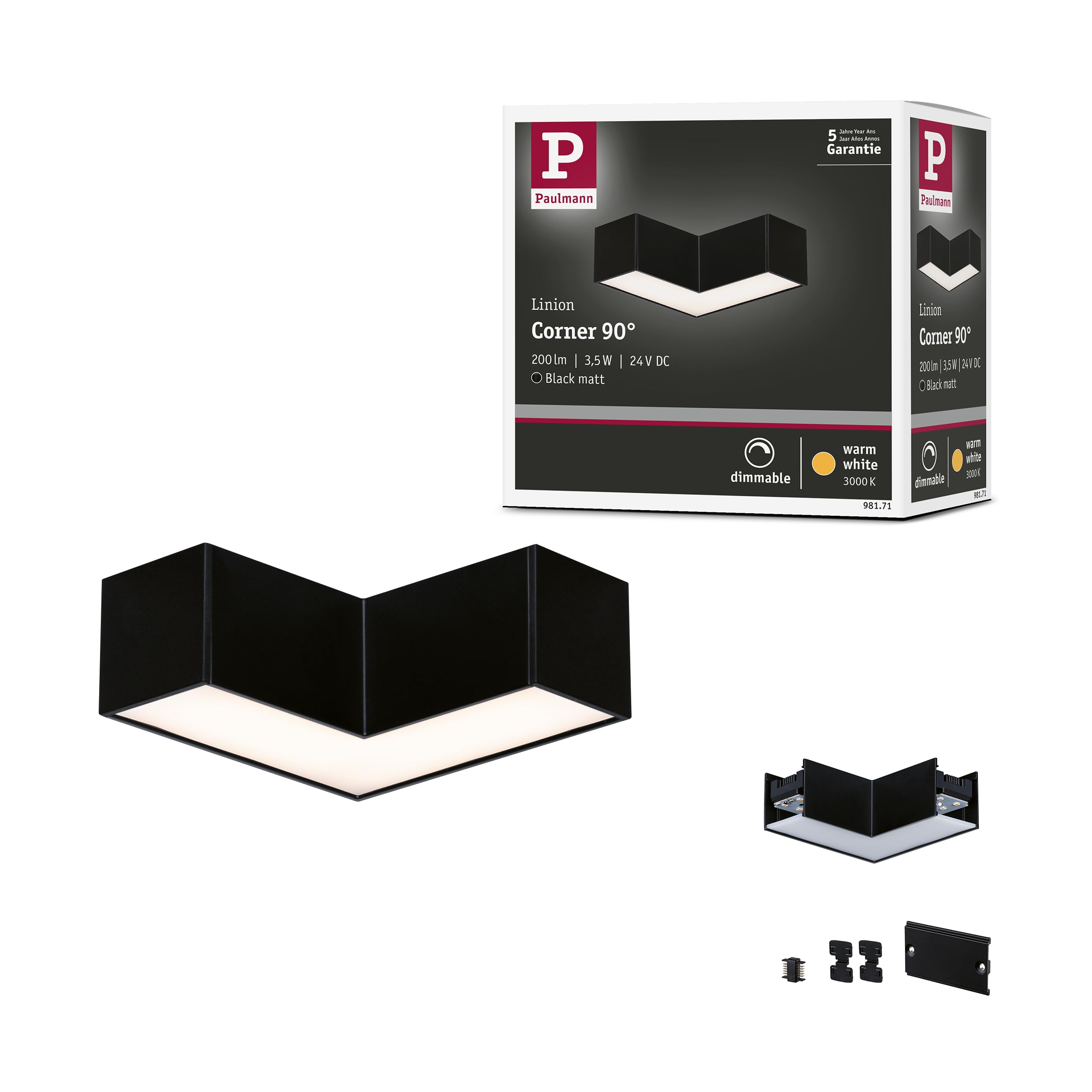 Paulmann 98171 Linion Light Channel 90 ° 2000lm/m 3000K Signal Black