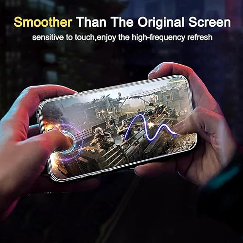 Miniatura 7 de Ferilinso Paquete de 4 protectores de pantalla para iPhone 15 Pro con 4 protectores de lente de cámara de vidrio templado, compatible con fundas de