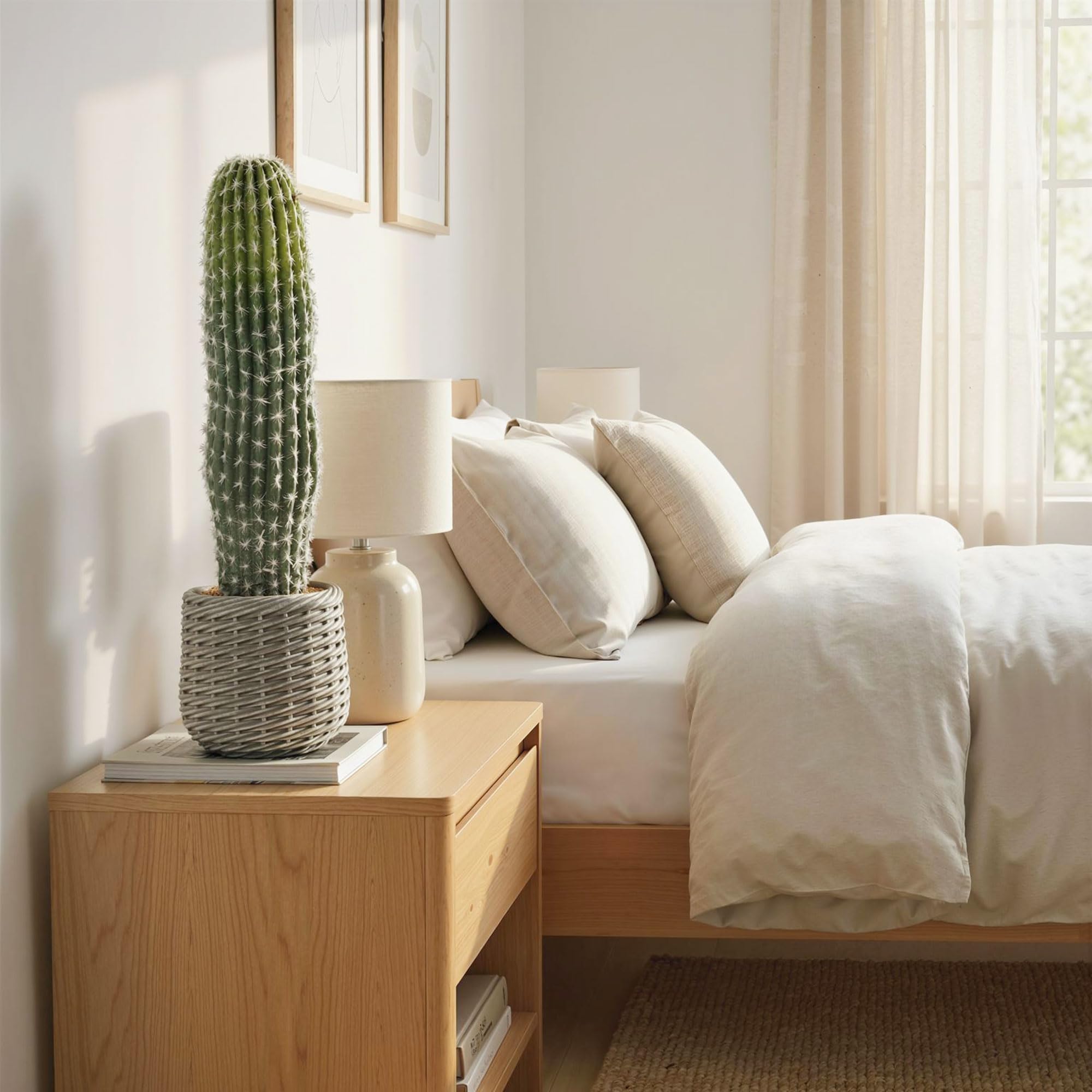 HOMCOM Cactus artificiale 66cm Pianta decorativa in vaso Interno Verde