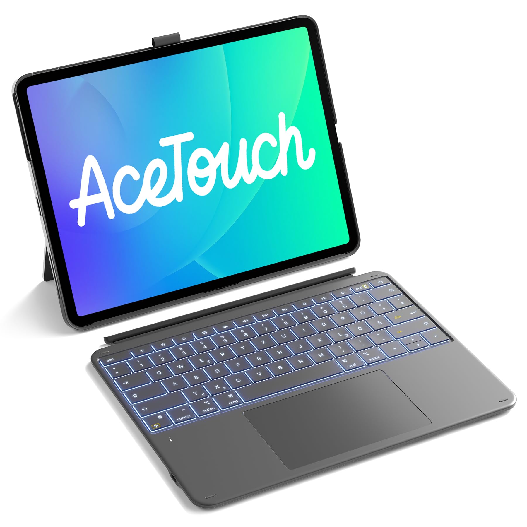 Inateck Tastatur Hülle für iPad Air 13 Zoll (2026/2025/2024,M4/M3/M2),Tastatur für ipad Pro 12.9 Zoll,6