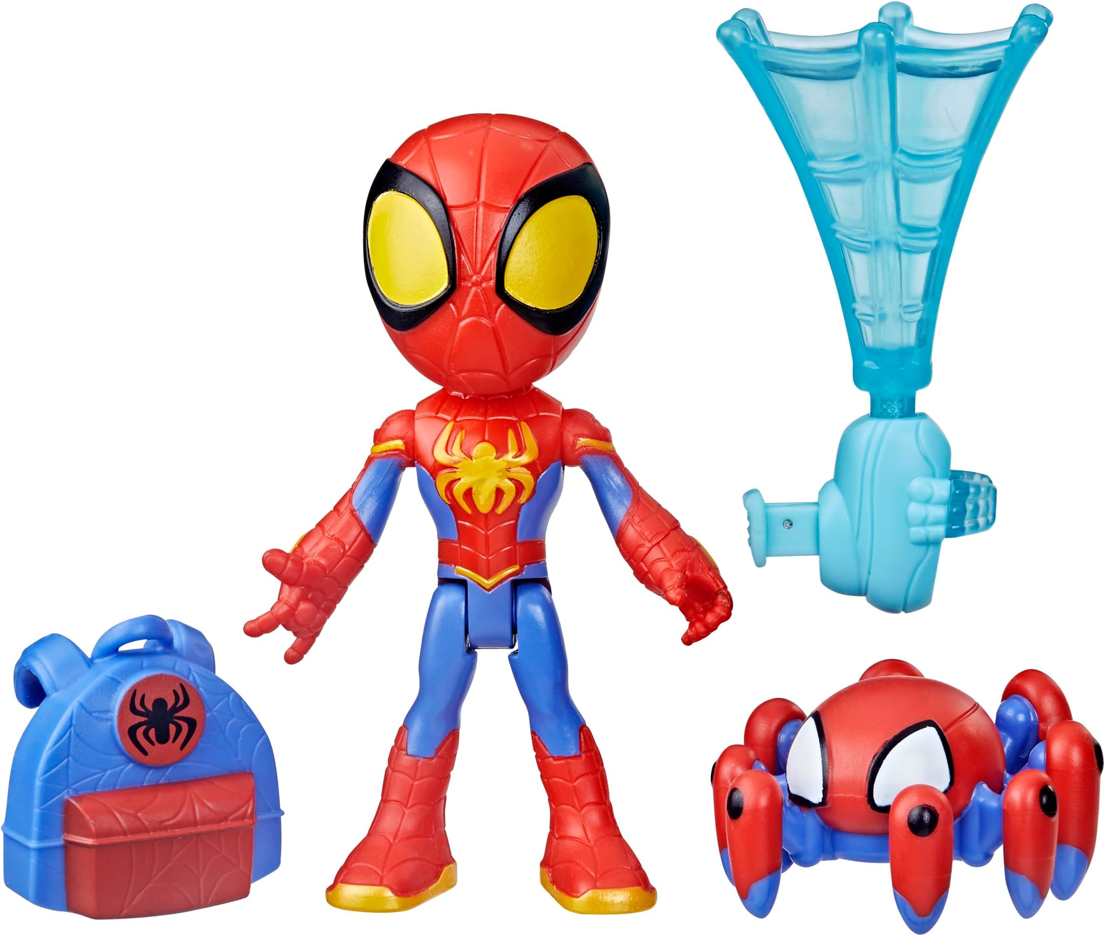 Marvel Web-Spinners, Spidey Action Figure with Accessories, Web-Spinning Accessory
