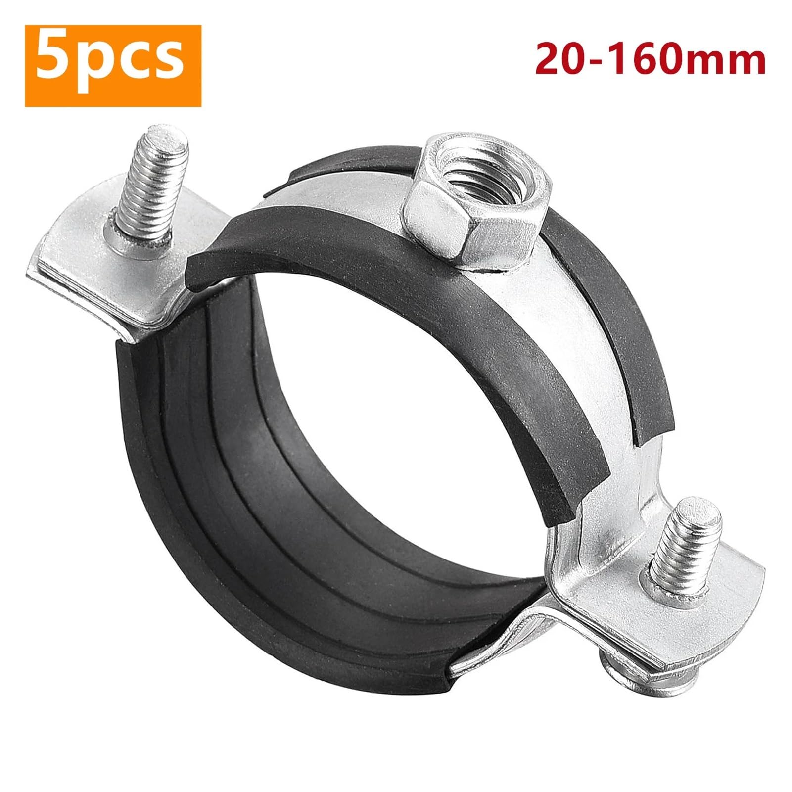 Regulowany zacisk do rur ze stali nierdzewnej | Uchwyt ścienny do sufitu o średnicy 20–160 mm: wsporniki(5pcs 110mm)