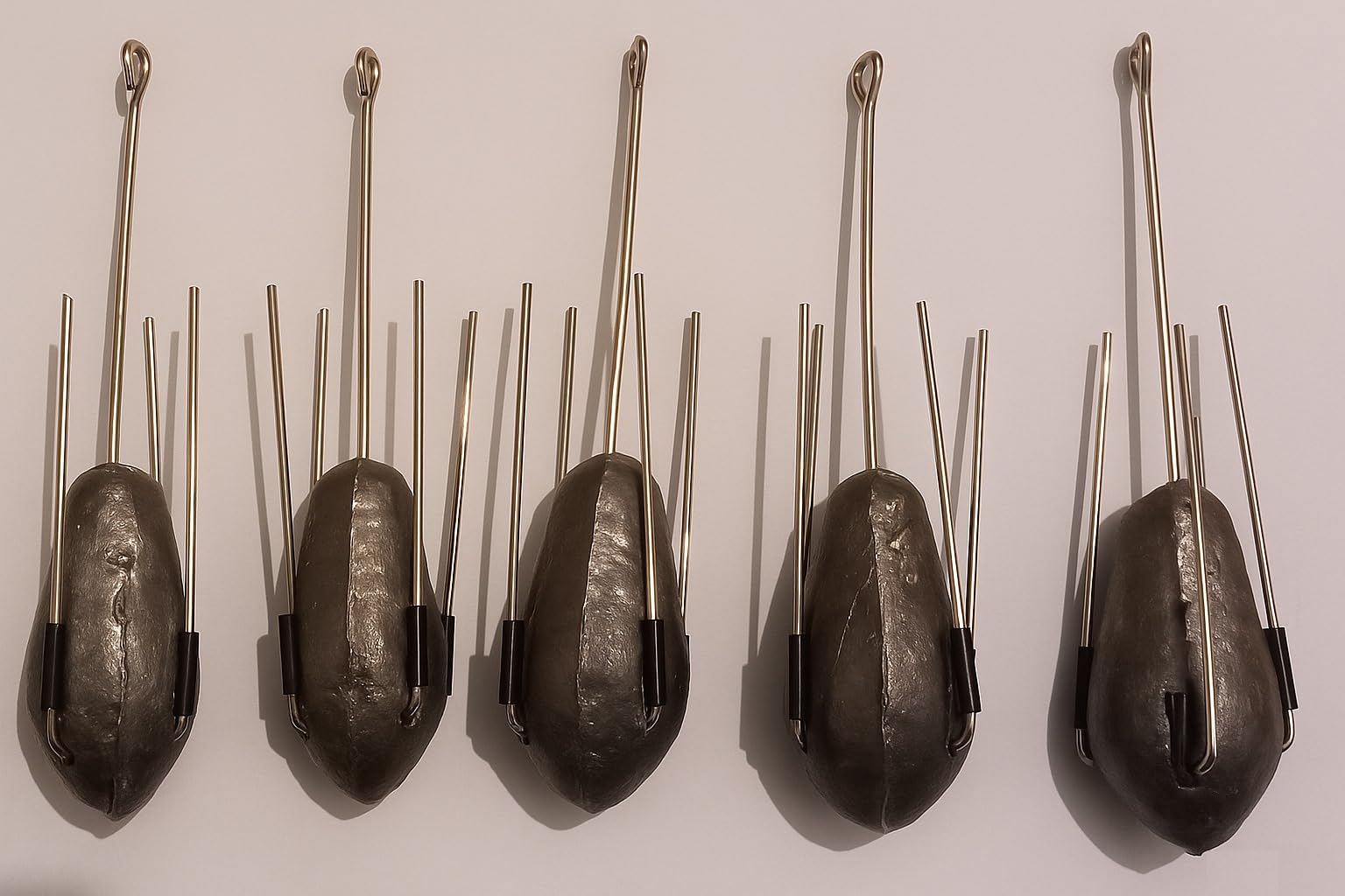 Sea Fishing Gripper Weights with Long Tail, 5 Pack, 4oz 5oz 6oz 7oz 8oz 9oz (8oz x 5)