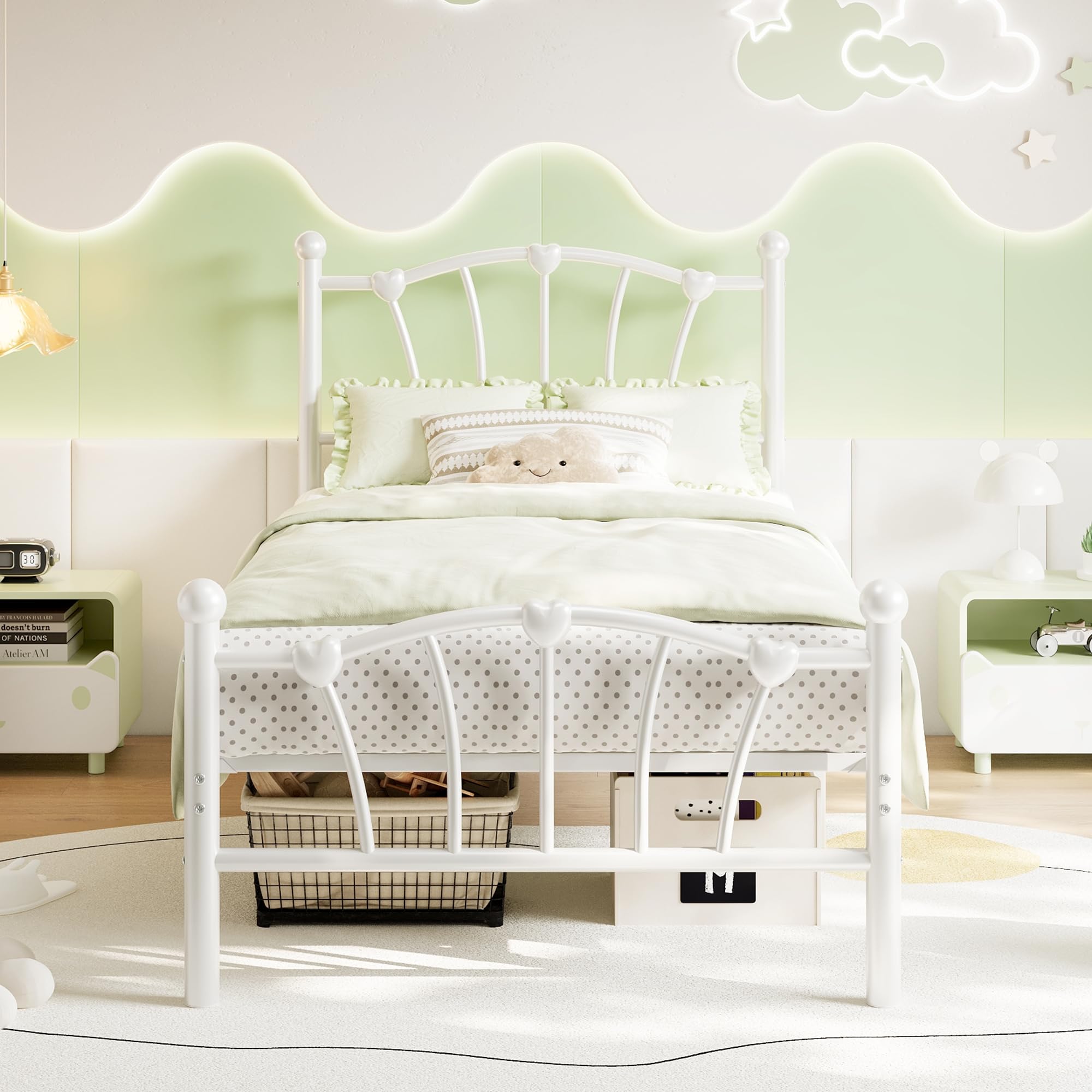 Photo 1 of GarveeHome Twin XL Metal Bed Frame - White