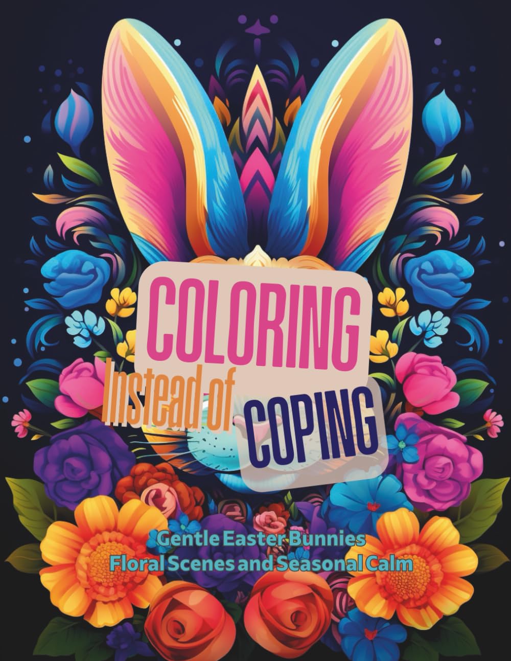 Coloring Instead of Coping – Easter Bunny: A Relaxing Adult Coloring Book Featuring Easter Bunny Illustrations, Flowers, Eggs, and Peaceful Springtime Designs