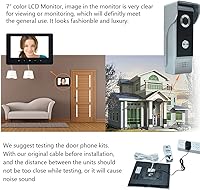 Vista 2 de Sistema de Intercomunicación de Video, Sistema de Timbre de Video de Puerta de 7 Pulgadas, Sistema de Teléfono de Puerta, Kits de Cámara HD de Video