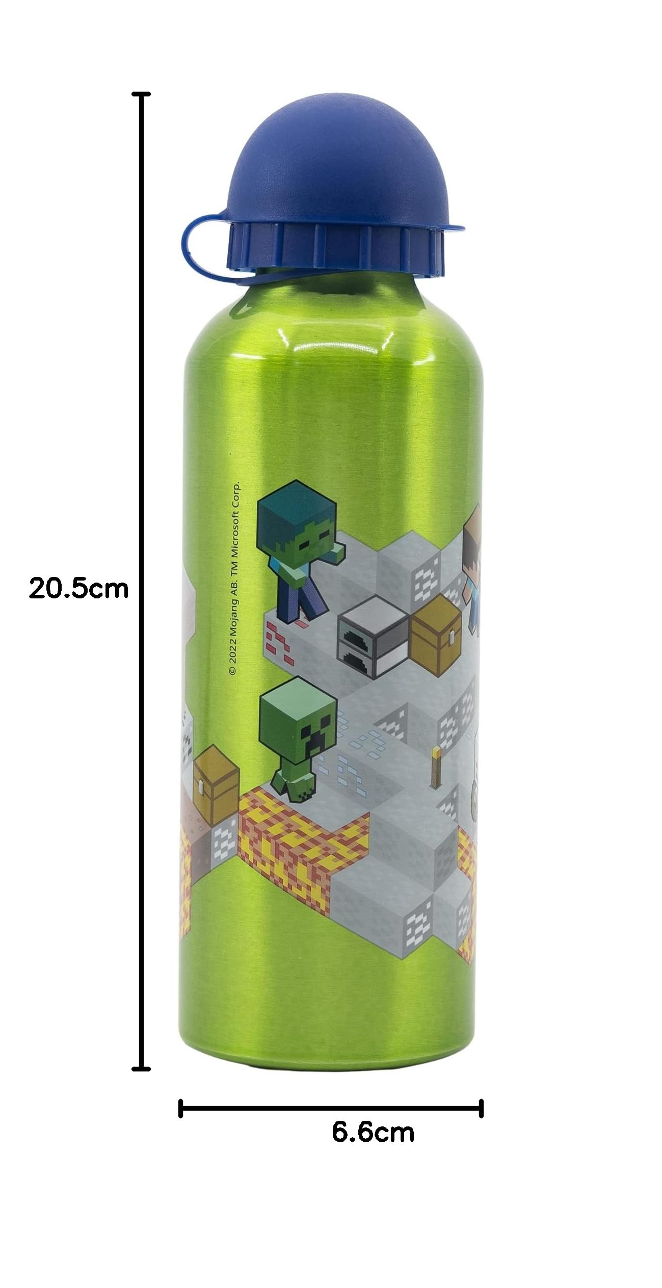 Stor ALUMINIOWA BUTELKA ALUMINIOWA WYSOKA 530 ML ISOMETRIC MINECRAFT