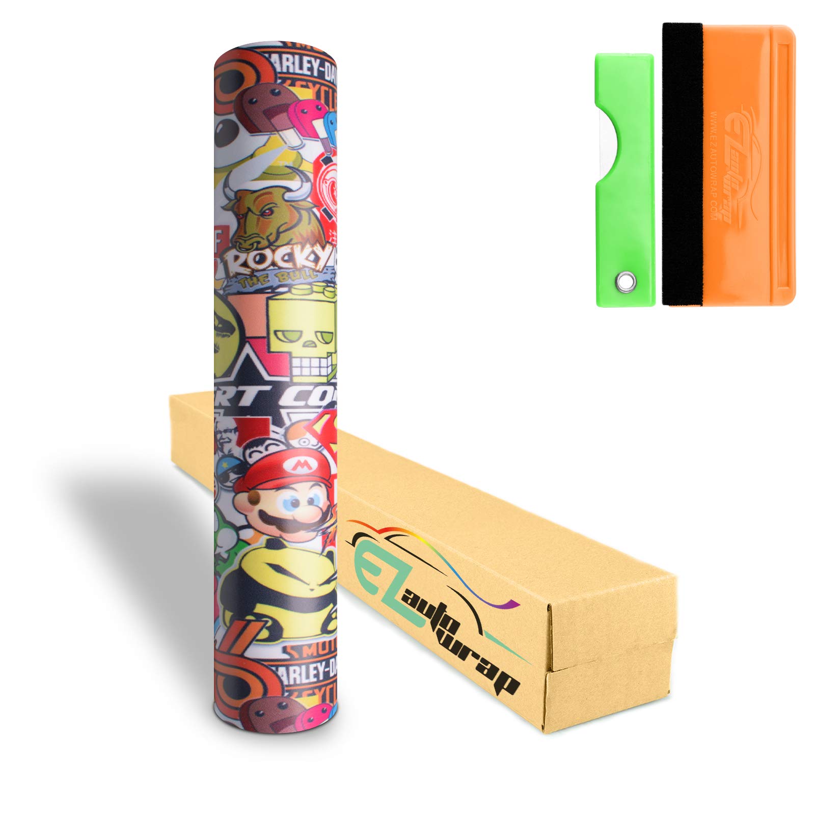 Free Tool Kit EZAUTOWRAP ST Bomber Anime Cartoon Car Vinyl Wrap Sticker Decal Air Release Technology - 60