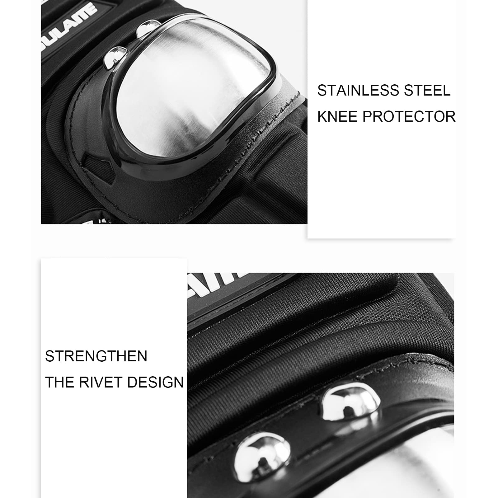 Moto 4 Pz/Set Ginocchiere Gomito in Acciaio Inox Ginocchiere Racing Kit Protezioni Protezioni Equipaggiamento per Adulti