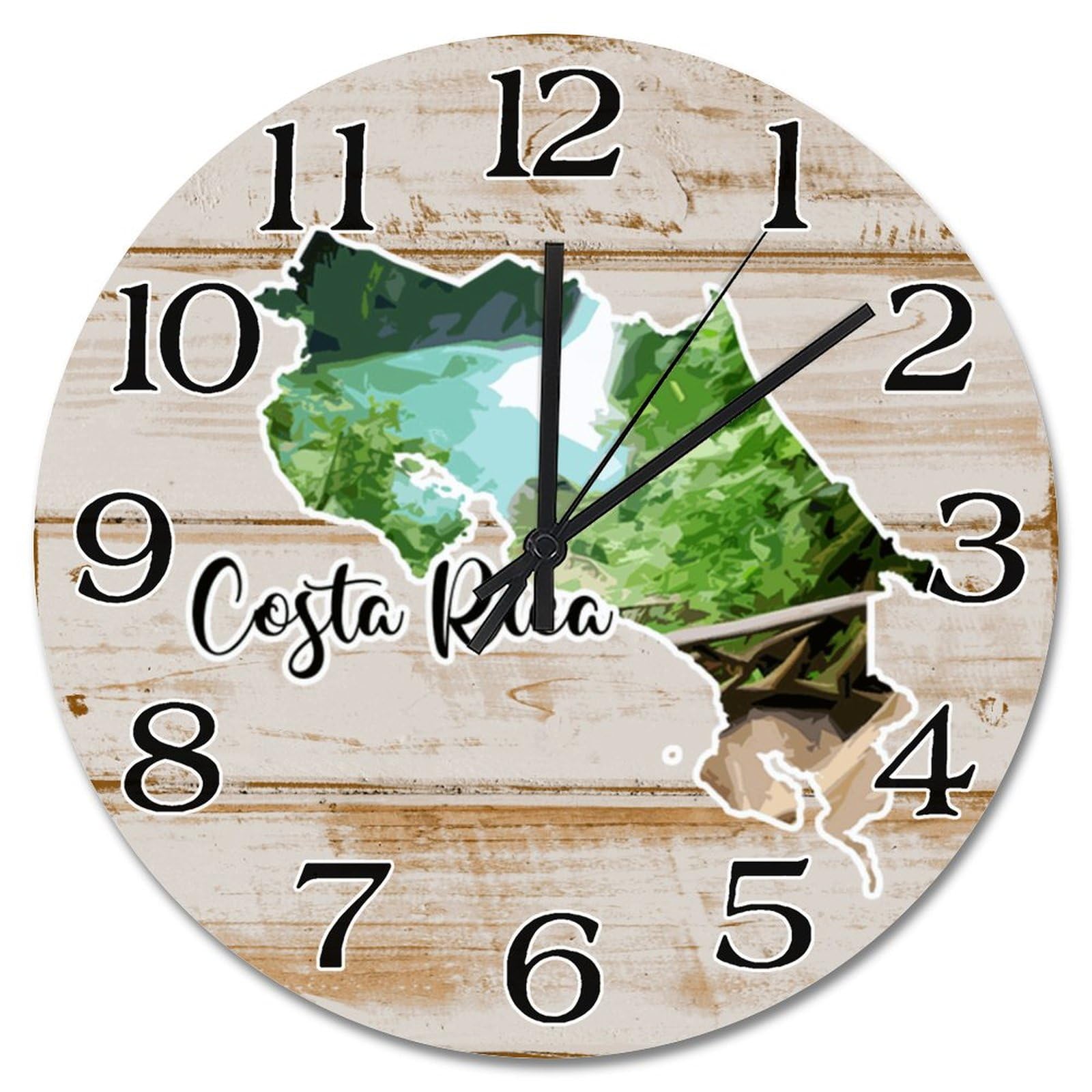 Horloge murale Costa Rica cadeau voyage pour passionné d'évasion