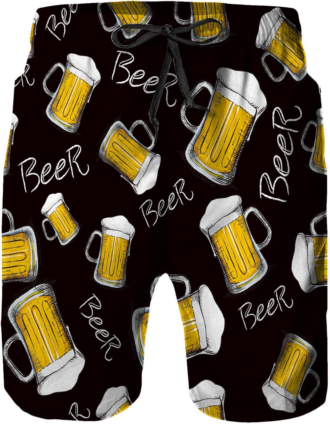 Amextrian Mens Quick Dry Swim Trunks with Mesh Lining, Summer Surf Long Beach Pants Board Shorts Bathing Suits