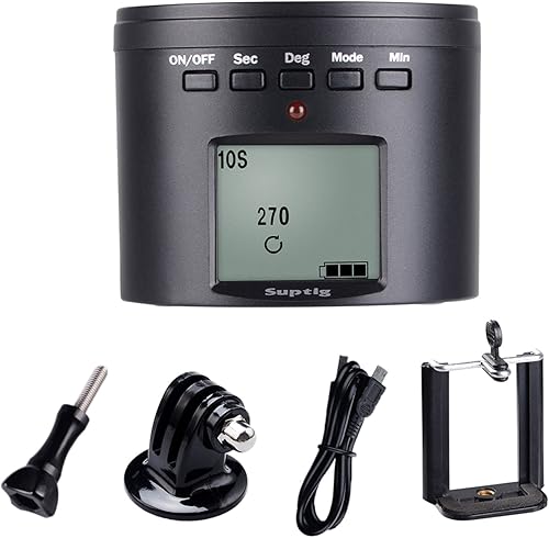 Suptig Soporte de trípode para cámara de montaje en trípode eléctrico de 360 grados, compatible con teléfono, Gopro, DJI osmo, Insta 360 y cámara