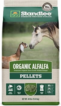 Standlee Organic Alfalfa Pellets for Horses, 40 lbs