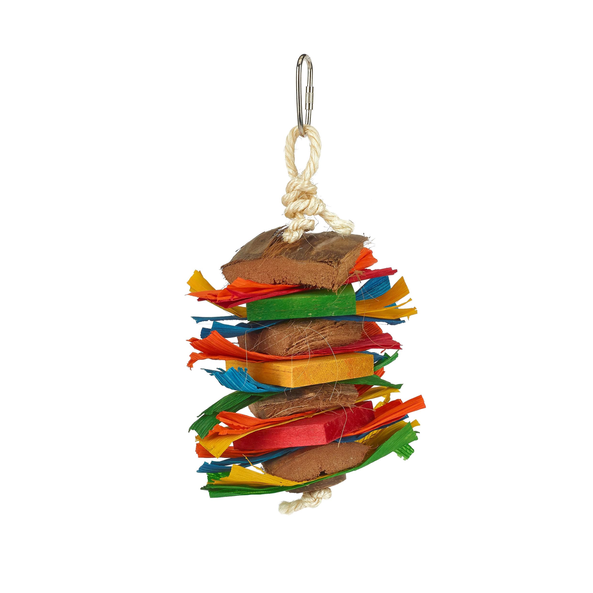 ROSEWOOD BOREDOM BREAKER COCONUT CARNIVAL PARROT BIRD TOY BUDGIE CONURE 20CM