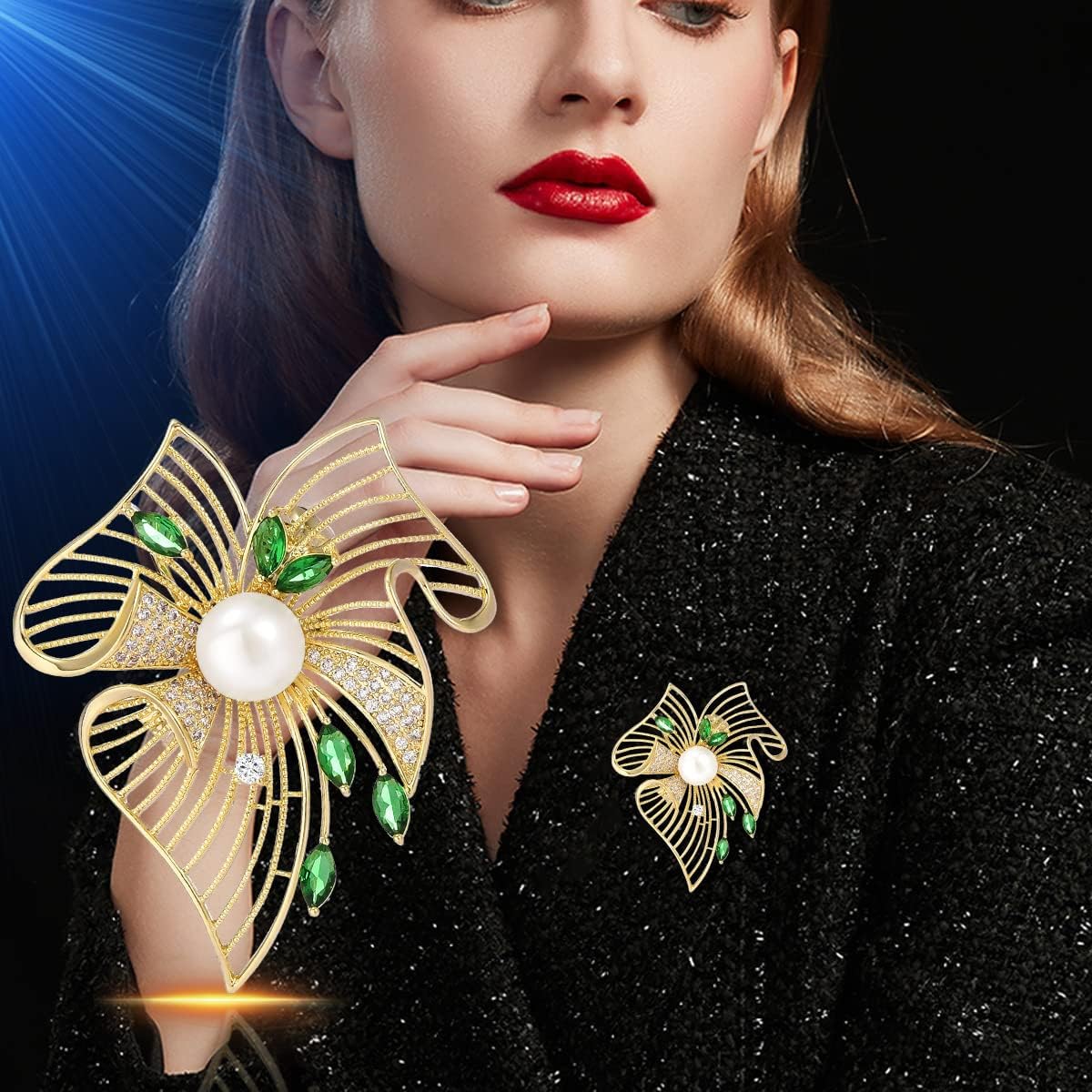 Pearl Brooch Broches Jewelry For Women Fashion Christmas Gifts Wife Mom Girlfriend, Anniversary Birthday Fine Jewelry Gifts for Her
