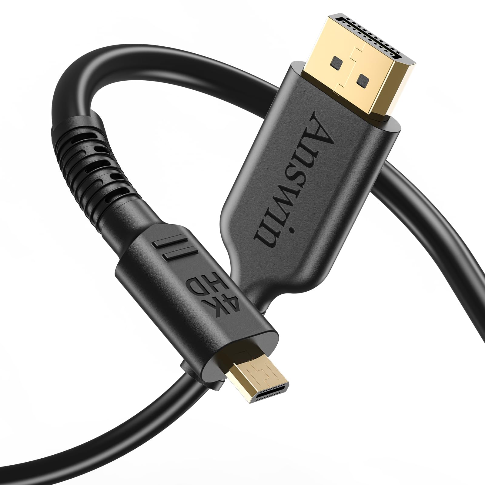 Câble DisplayPort vers micro HDMI, unidirectionnel, 4K @ 60 Hz, 2K @ 120 Hz 1,5 m DP vers micro HDMI pour Dell, ordinateur de bureau, AMD, NVIDIA vers ASUS XG17AHP, moniteur portable