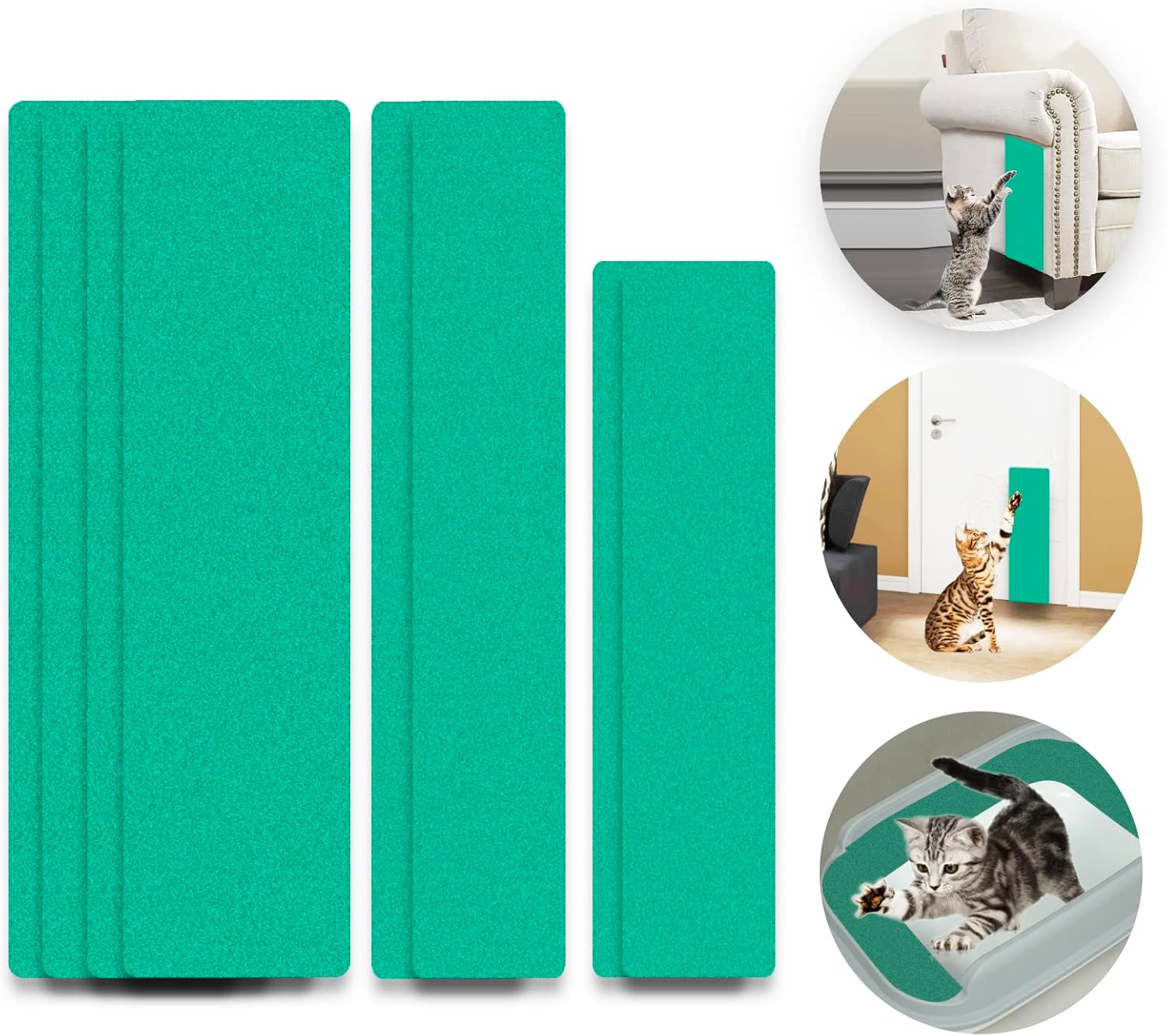 Dpucle 8Pcs Cat Nail File for Litter Tray, Furniture Or