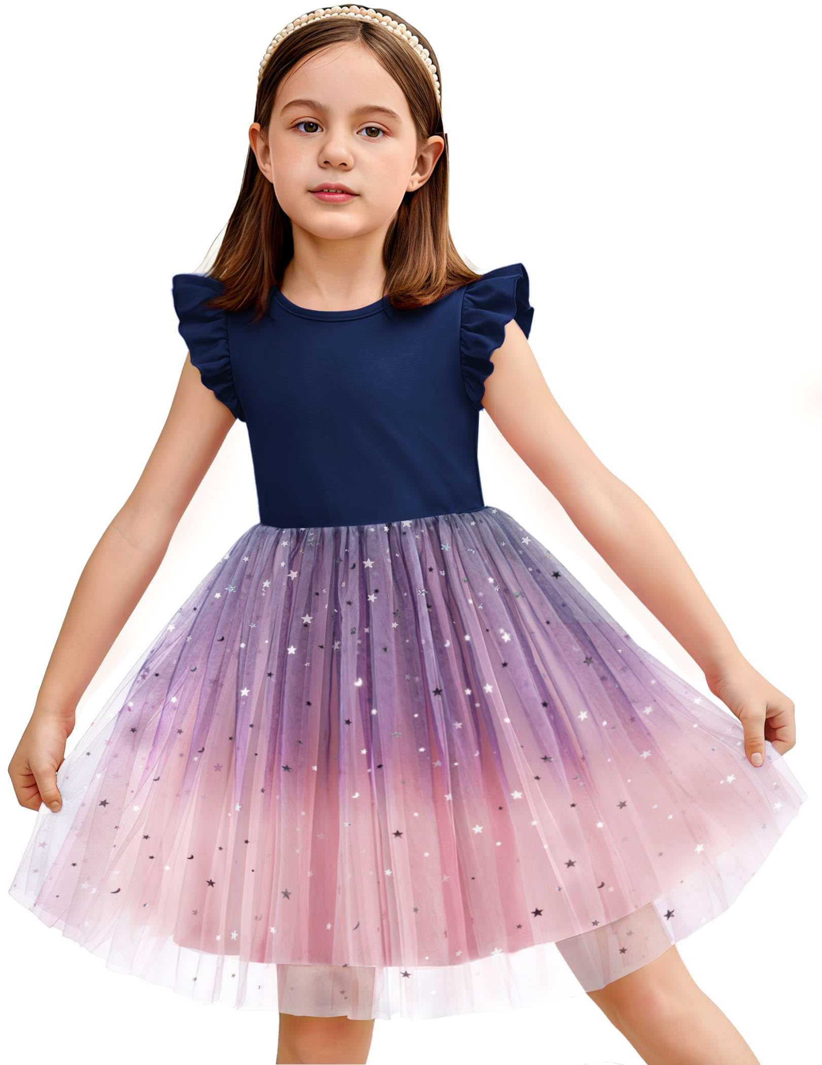 Arshiner Toddler Tutu Dress Girls Summer Dresses Ruffle Tulle Sundress