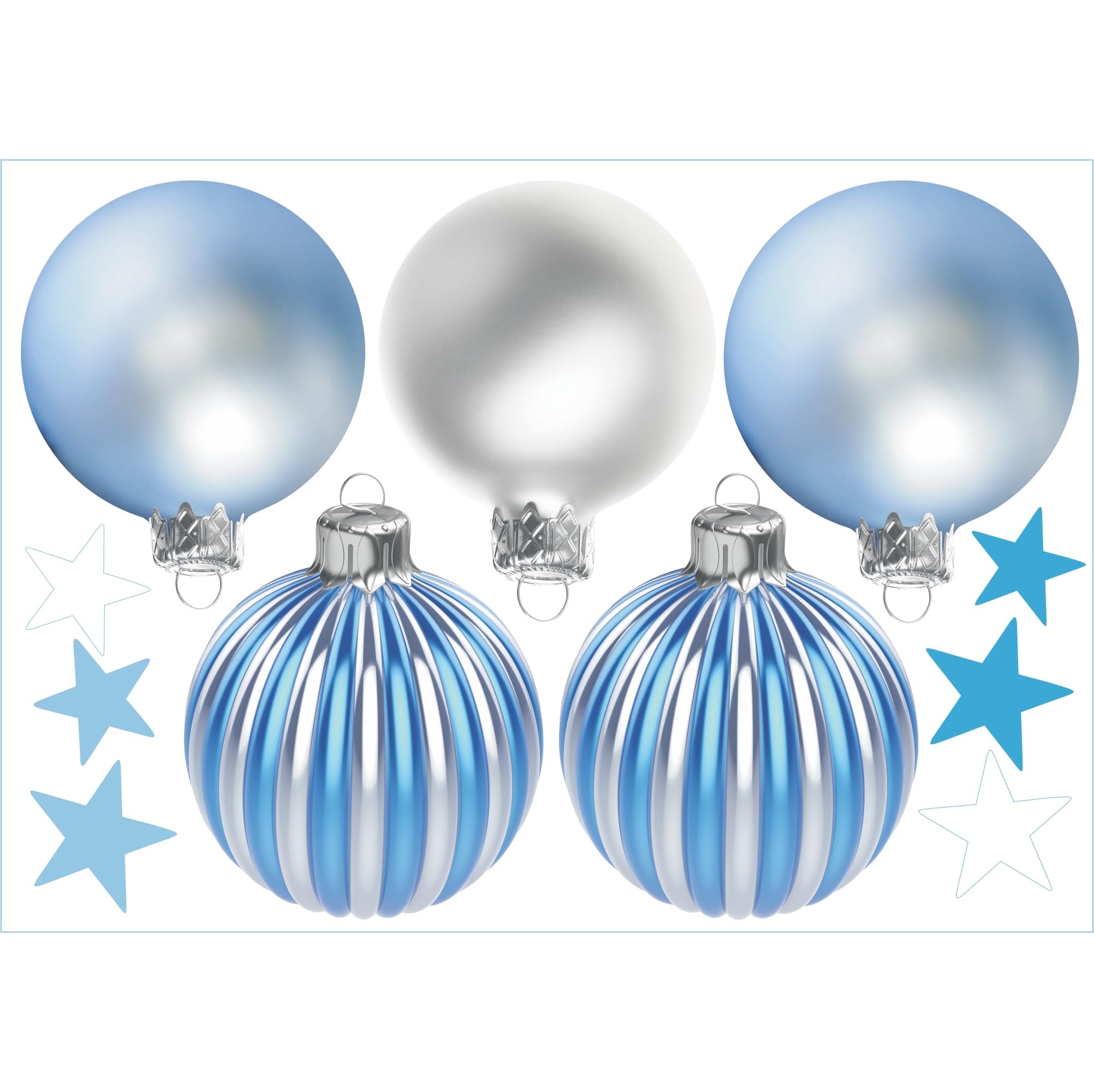 Decalcomanie decorative per finestre natalizie con effetti 3D rossi e bianchi, palline in vinile per Natale, adesivi a tema natalizio per finestre, decorazioni fai da te per feste, non sbiadiscono,