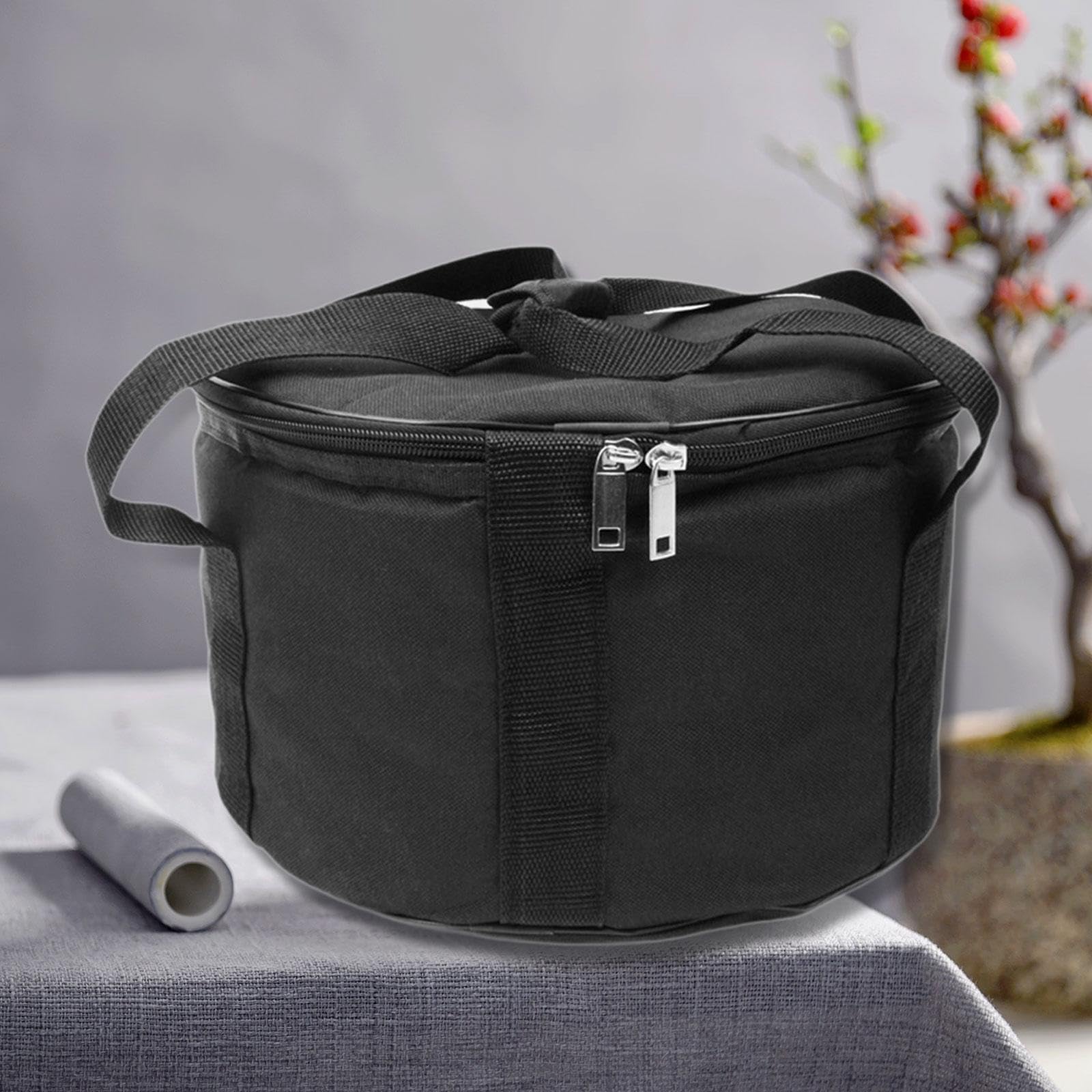 Borsa per Trasporto Di Campane Tibetane Con Maniglia per Viaggi E Campeggio, Custodia a Percussione Strumenti in Tessuto Oxford, Con Una Tasca Dedicata per Riporre Il Mazzuolo, 12inch