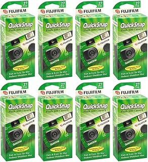Fujifilm QuickSnap Flash 400 One Time Use 35mm Camera with Flash, 27 Exposures, 8-Pack